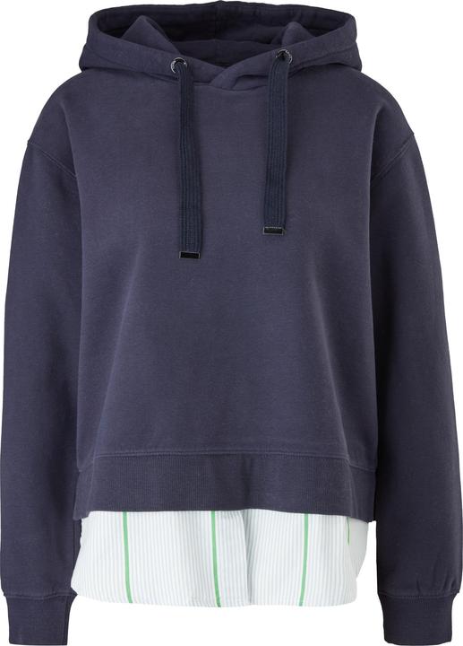Produktbild s.Oliver Sweatshirt Hoodie mit Bluseneinsatz (M)