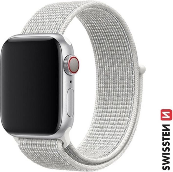 Actual product image Swissten Nylon Band for Apple Watch 38/40/41 mm White (Nylon)