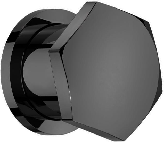 Image du produit Star Piercing Flesh Plug noir hexagonal avec joint torique (Acier chirurgical 316L, sans laiton)