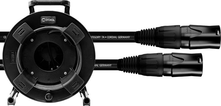 Cordial Enrouleur de câble réseau etherCON CAT 7A S/FTP 50 mètres (S/FTP, CAT7a, 50 m)