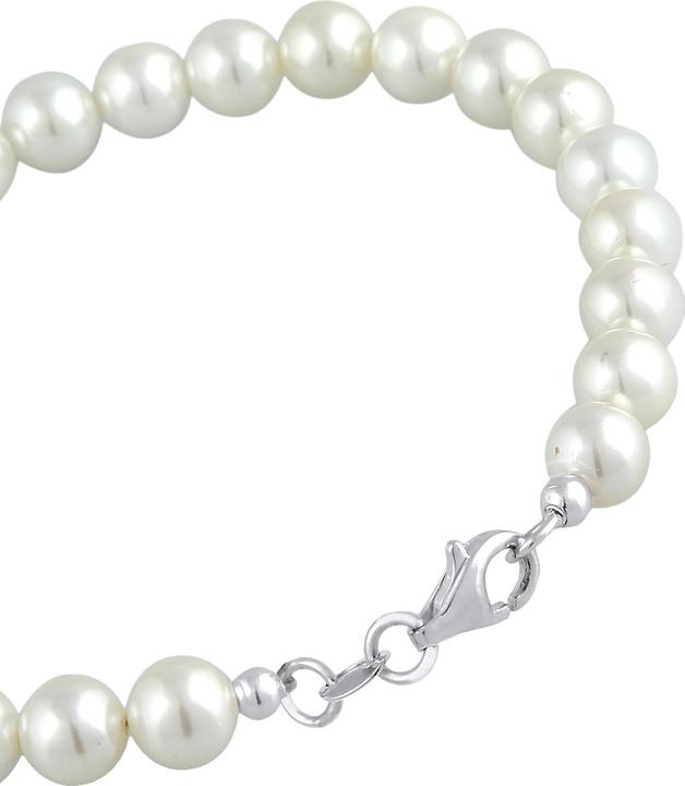 Immagine prodotto Elli Perla, Bracciale di perle (21 cm, Acciaio inossidabile, Perle di conchiglia, Argento 925, Nessuna perla)