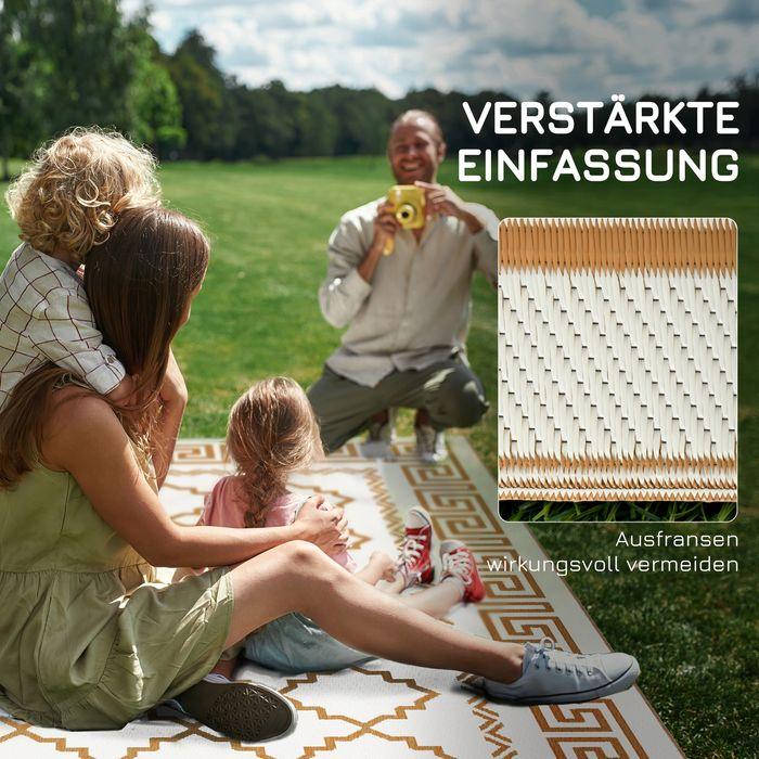 Immagine prodotto Swisshandel24 Tappeto per esterni Tappeto in plastica resistente alle intemperie, tappeto reversibile 182x274cm