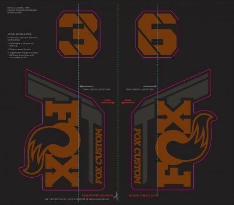 Image du produit Fox Décal 21 Custom Fork & Shock root beer