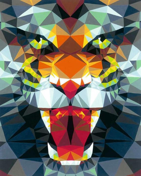 Actual product image Ravensburger CreArt Polygon Tiger