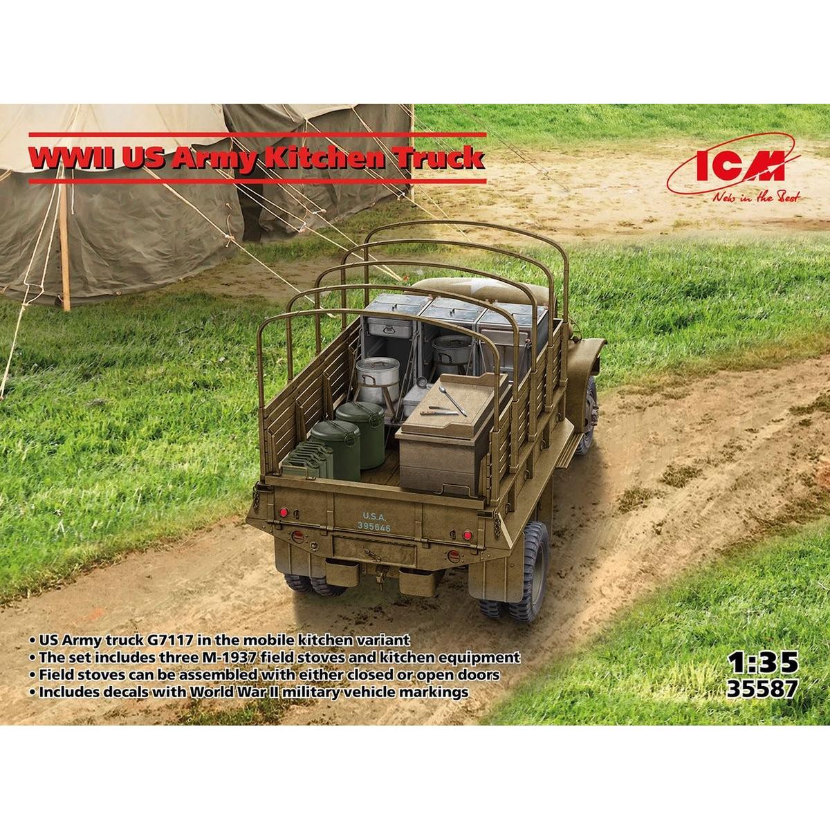 Icm Camion Da Cucina Dell'esercito Americano Della Seconda Guerra Mondiale