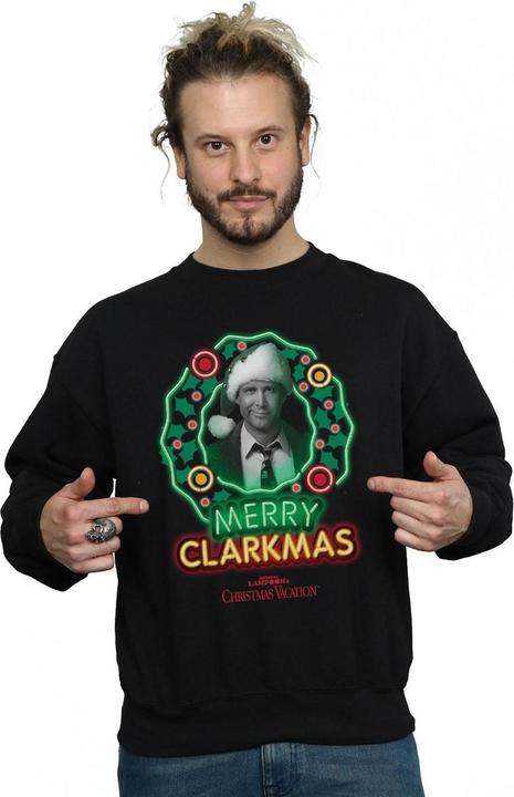 Produktbild National Lampoon´s Vacation Graustufen Clarkmas WeihnachtsSweatshirt (L)