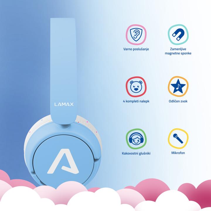 Actual product image KAM Lamax SoundKid1 Blue / Kopfhörer mit Mikrofon / 3,5 mm Klinke / Kabel 1,2 m