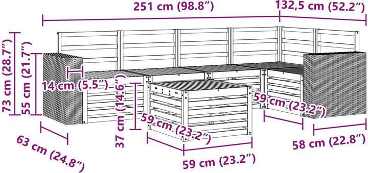 Produktbild vidaXL Outdoor-Sofa