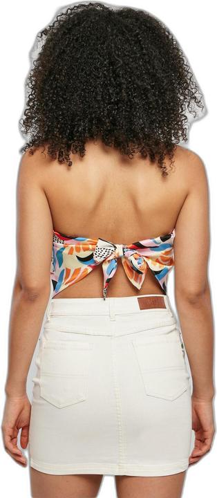 Image du produit Urban Classics Ladies Cropped AOP Satin Triangle Top - 17922