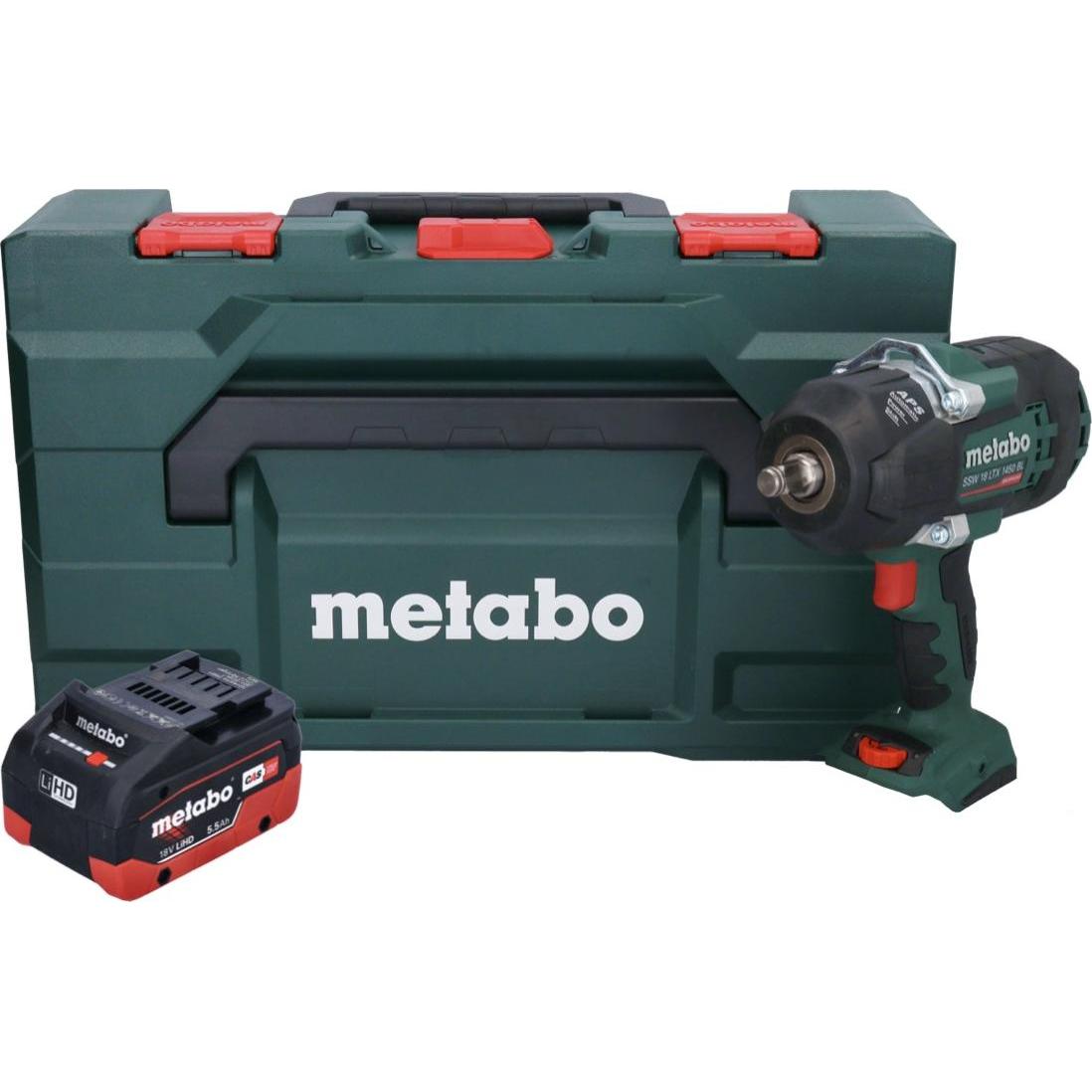 Thumbnail - Metabo, Bohrmaschine + Akkuschrauber, SSW 18 LTX 1450 BL Akku Schlagschrauber 18 V 1450 Nm Brushless + 1x Akku 5,5 Ah + ...