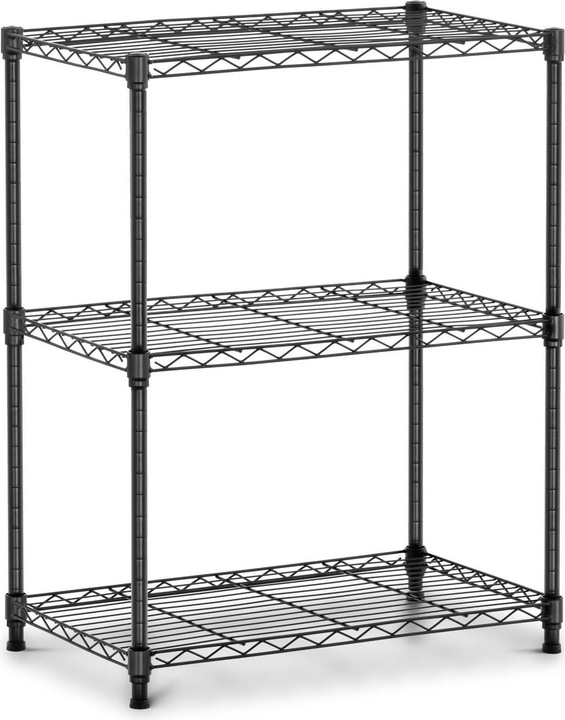 Royal Catering Metallregal Steckregal Haushaltsregal Standregal 60x35x77 cm 120 kg schwarz (60 x 35 x 77 cm)