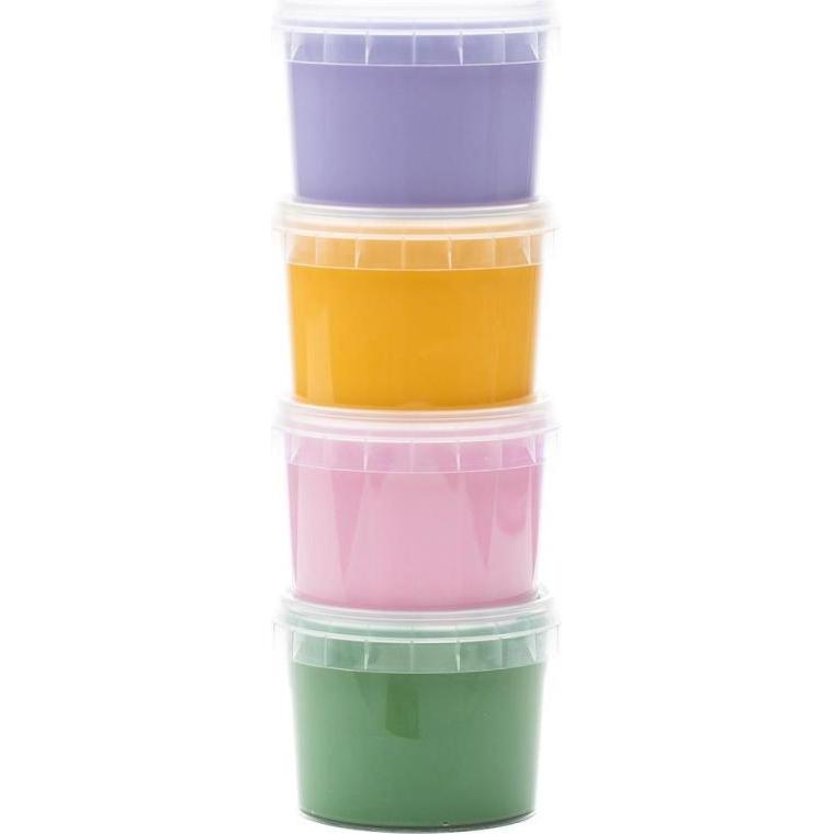 Neogrün, Künstlerfarbe + Bastelfarbe, Fingerfarben Luka (Grün, Violett, Pink, Gelb)
