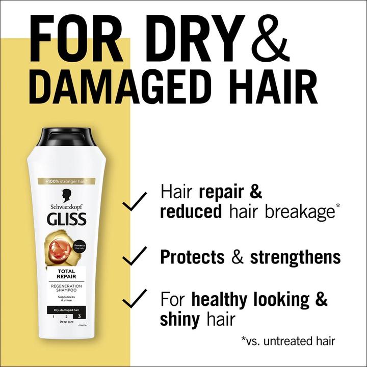 Produktbild Schwarzkopf Gliss Kur Total Repair (Flüssiges Shampoo, 400 ml)