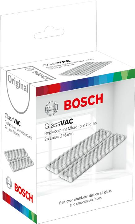 Actual product image Bosch Home & Garden Long replacement microfibre cloths for GlassVAC