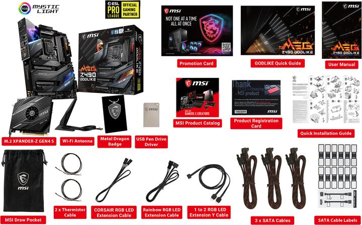 Produktbild MSI MEG Z490 Godlike (LGA 1200, Intel Z490, E-ATX)