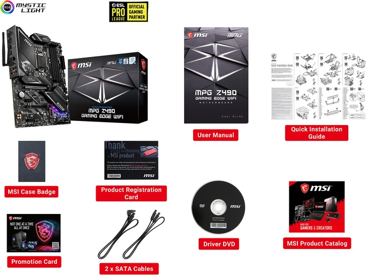 Actual product image MSI MPG Z490 Gaming Edge Wifi (LGA 1200, Intel Z490, ATX)