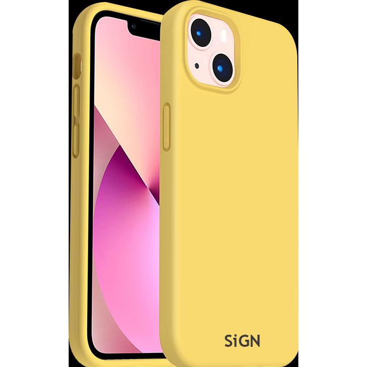 SIGN Liquid Silicone Case for iPhone 14 Plus - Yellow (Apple iPhone 14 Plus), Smartphone Hülle, Gelb