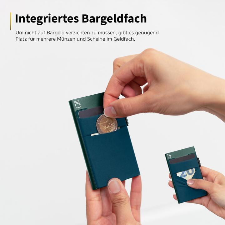 Produktbild Only-Bags.Store Kartenhalter mit Münzfach | Credit Card Holder Slim Wallet | Kartenhalter mit RFID-Geldbörse |