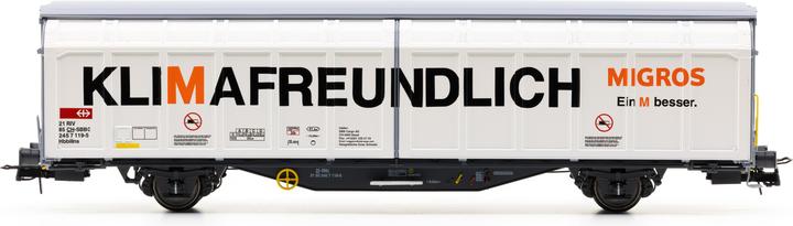 Lemke SBB 2-achsiger Schiebewandwagen Hbbillns Migros Ep.VI (Piste H0)