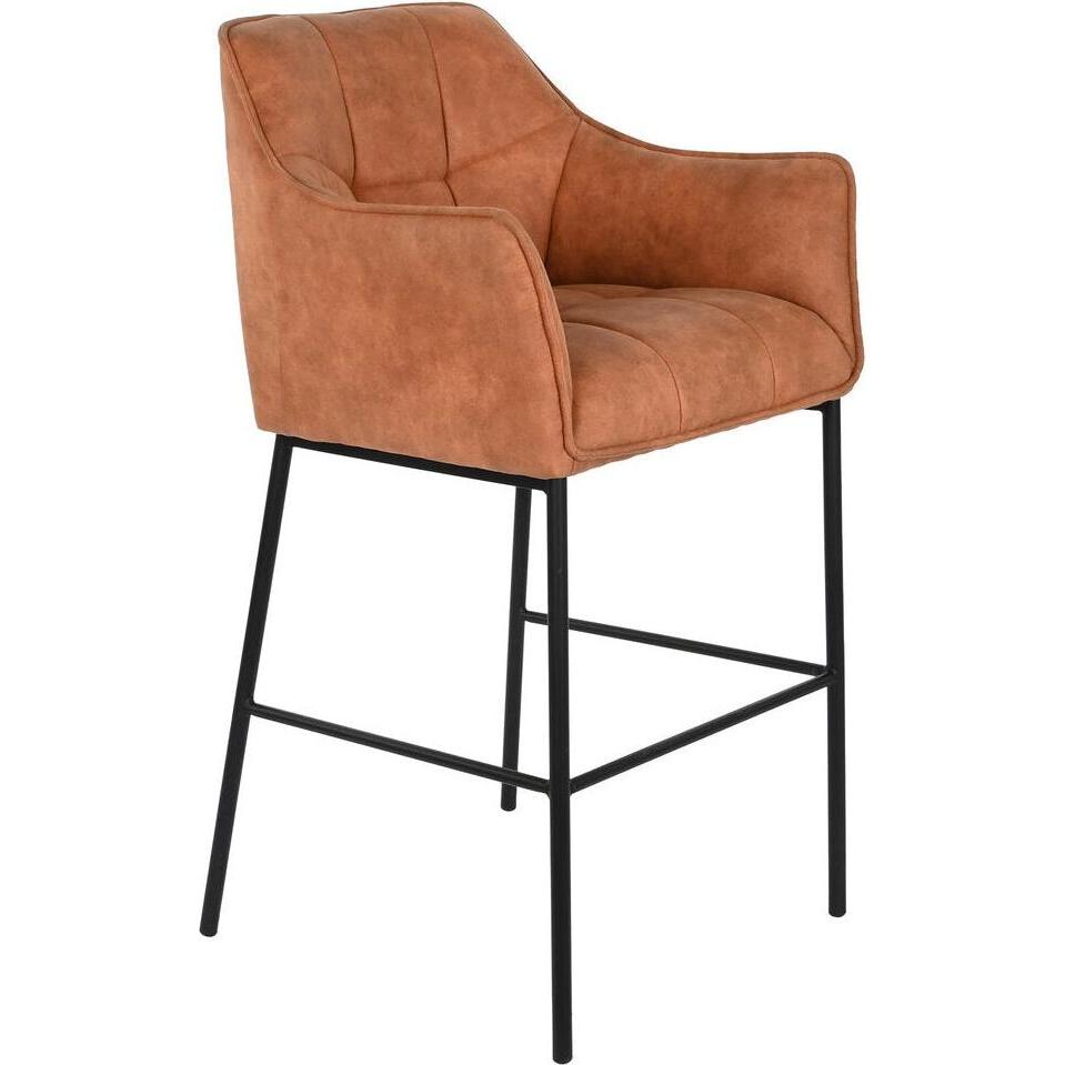DKD Home Decor, Sgabello + Pouf, Stool Black Camel Metal 59 x 60 x 107 cm