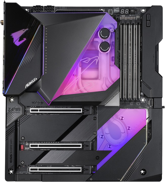 Actual product image Gigabyte Z490 Aorus Xtreme Waterforce (LGA 1200, Intel Z490, E-ATX)