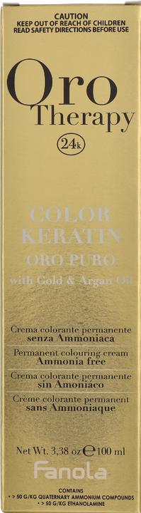 Actual product image Fanola Oro Therapy Colour Keratin 7.13 100ml (7.13 Medium blonde beige)