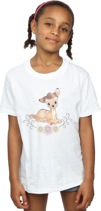 Actual product image Disney Girls Bambi Watercolour Cotton T-Shirt (104)