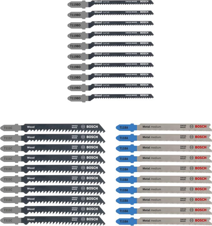 Actual product image Bosch Professional Zubehör Jigsaw blade set