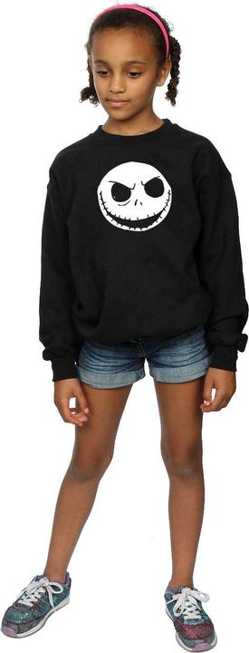 Produktbild Disney Nightmare Before Christmas Jack Skellington Face Sweatshirt Mädchen (152, 158)