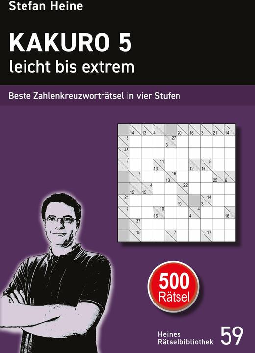 Immagine prodotto Kakuro 5 - leicht bis extrem (Tedesco, Stefan/, Heine, 2024)