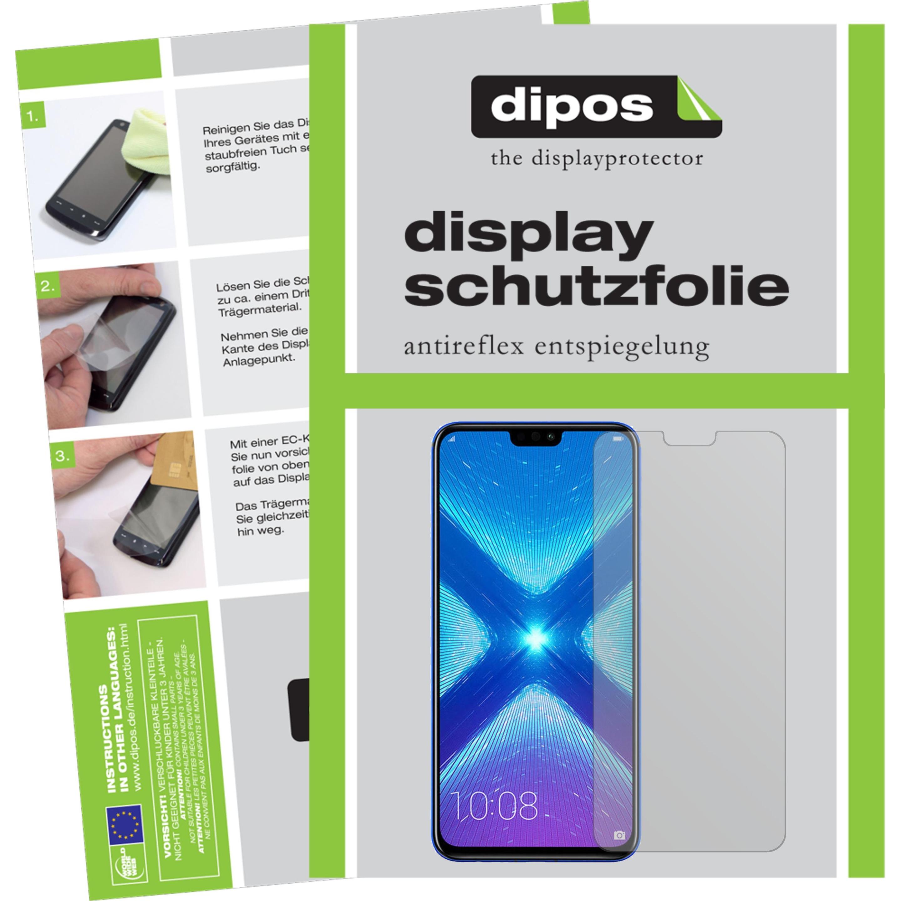Thumbnail - Dipos Displayschutzfolie Antireflex (4 Stück, Honor 8X Max), Smartphone Schutzfolie, Transparent