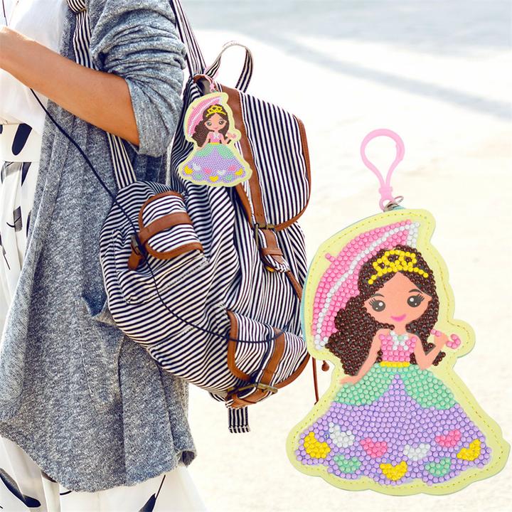 Actual product image Cover-Discount DIY craft set glitter rhinestones pendant princess