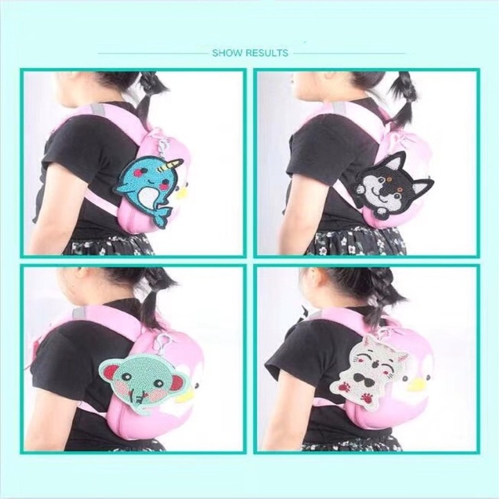Actual product image Cover-Discount DIY craft set glitter rhinestones pendant whale