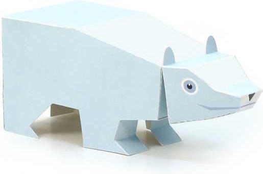 Actual product image Pukaca Paper toys. Maxi Polar Bears (8 x)