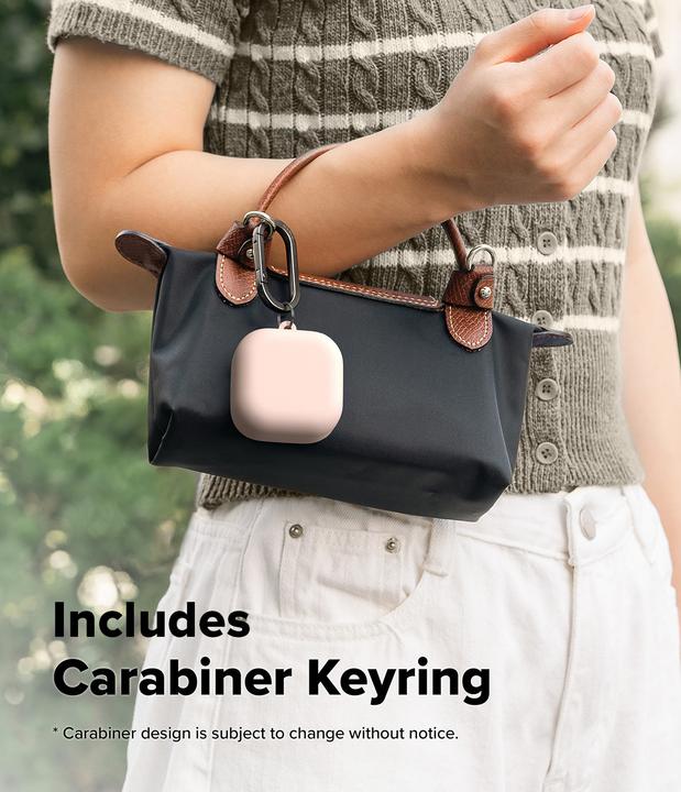 Actual product image Ringke - Silicone - Xiaomi Redmi Buds 4 Pro - Pink Sand (Charging case cover)