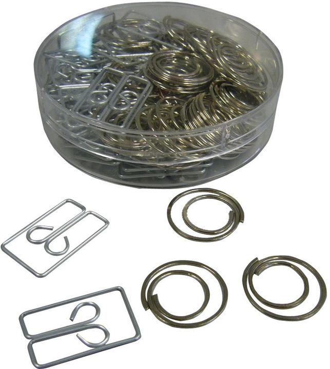 Produktbild Gold Dose für Büroklammern Heftklammern Klammerbox für Büro inkl. 100 Büroklammern (100x)