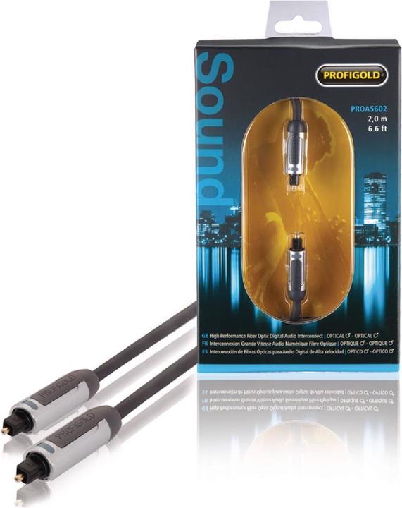 Actual product image Profigold SKY Digital Optical interconnect (2 m, Toslink cable)