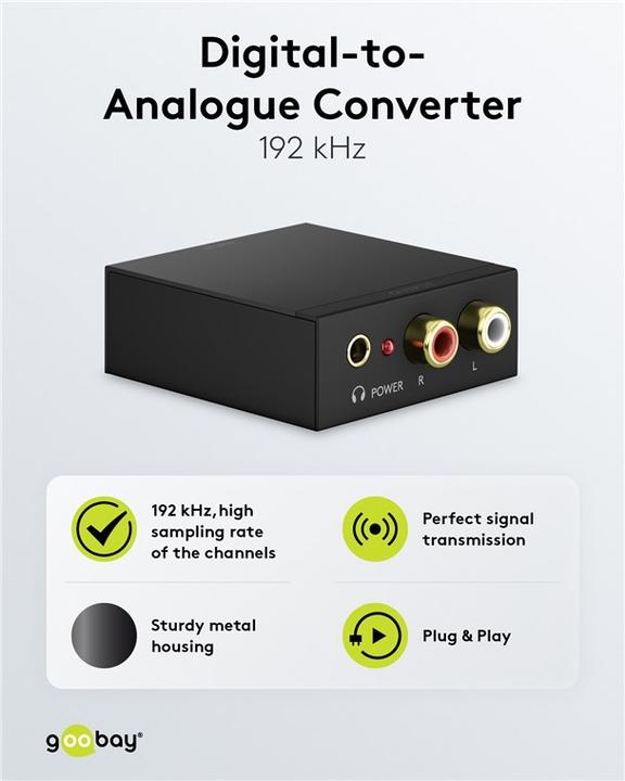 Image du produit Goobay Convertisseur numérique-analogique (Numérique -> Analogique)