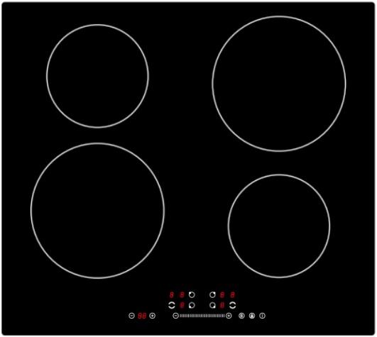 Actual product image MPM 60-IM-05 Worktop zone induction hob 4 zone(s) (59 cm, Induction hob)