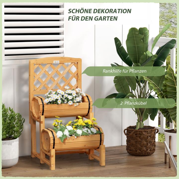 Produktbild Outsunny Blumenkasten mit Rankgitter