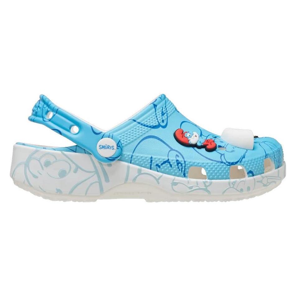 Crocs, Unisex, Hausschuhe, K's Smurfs Classic Clog, Weiss, (33)