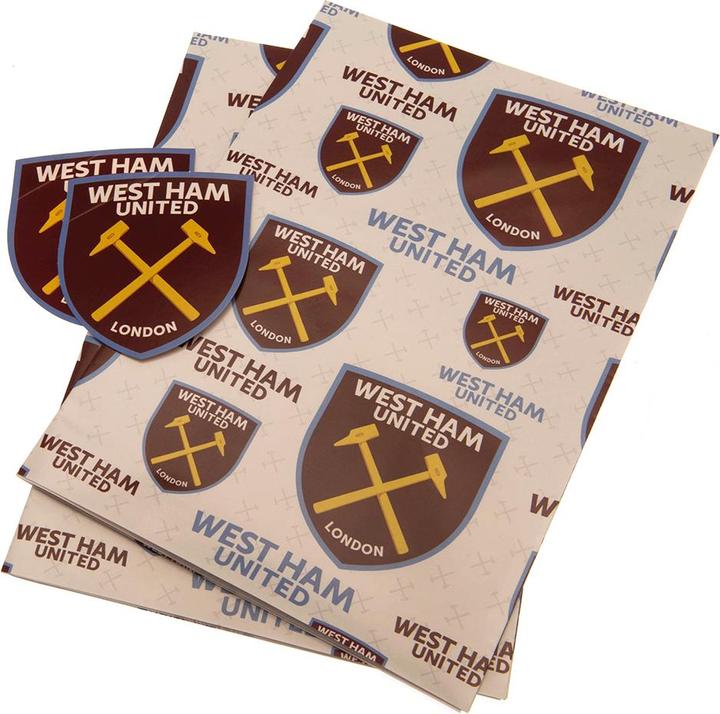 Produktbild West Ham United FC Crest Geschenkverpackungsbögen (2x)