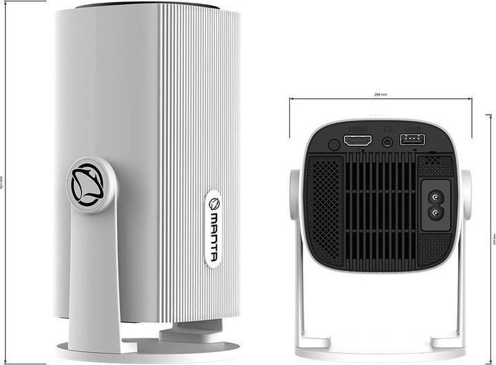 Actual product image Manta PMA202A24 MultiVision Mini Smart Projector (HD, 250 lm)