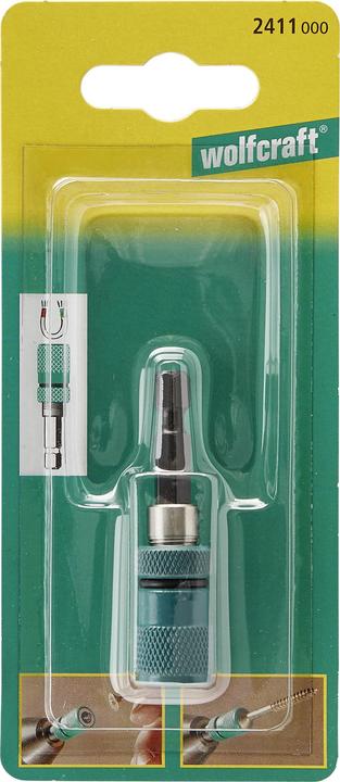 Actual product image wolfcraft wolfcraft 1 bit holder w.deep stop+ring mag. l=60 (60mm)