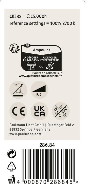 Actual product image Paulmann Candle (E14, 4.80 W, 470 lm, 1 x, F)