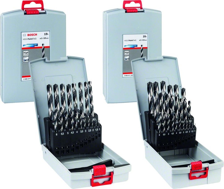 Image du produit Bosch Professional Zubehör HSS twist drill PointTeQ Set (1 mm, 1,5 mm, 2 mm, 2,5 mm, 3 mm, 3,5 mm, 4 mm, 4,5 mm, 5 mm, 5,5 mm, 6 mm, 6,5 mm, 7 mm, 7,5 mm, 8 mm, 8,5 mm, 9 mm, 9,5 mm, 10 mm)