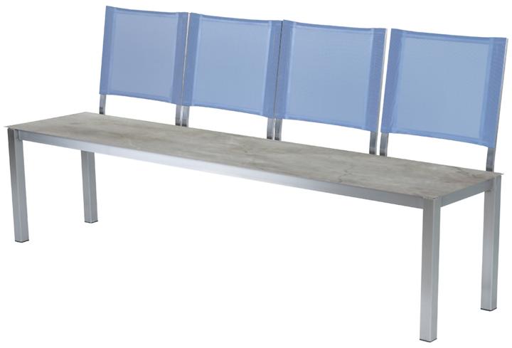 Blau, Edelstahl gebürstet, Kreta