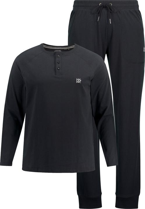 Produktbild JP1880 Schlafanzug, Henley, Langarm, lange Hose (4XL)
