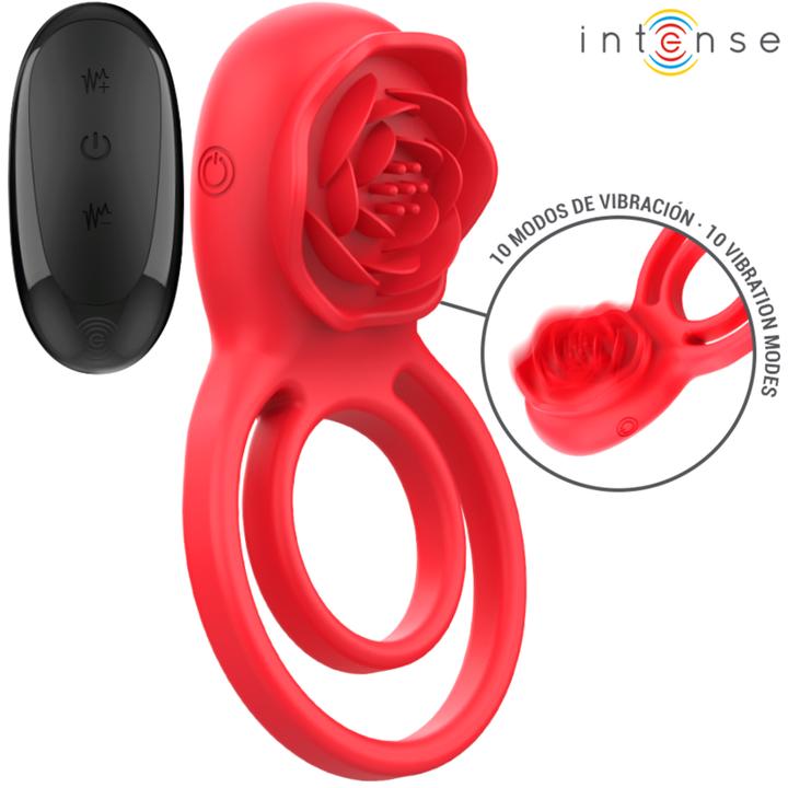 Produktbild Intense Gail Stimulator Rose 10 Vibrationen Rot Fernbedienung
