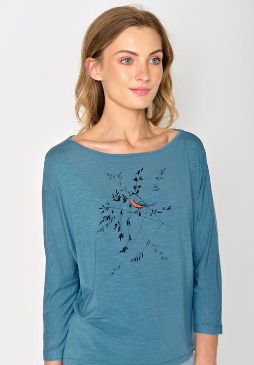 Actual product image Greenbomb Women's Animal Bird Branch Simper L/S (XS)